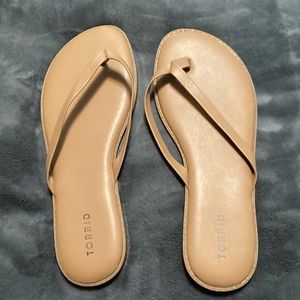 NWOT Tags Torrid Nude Flip Flops